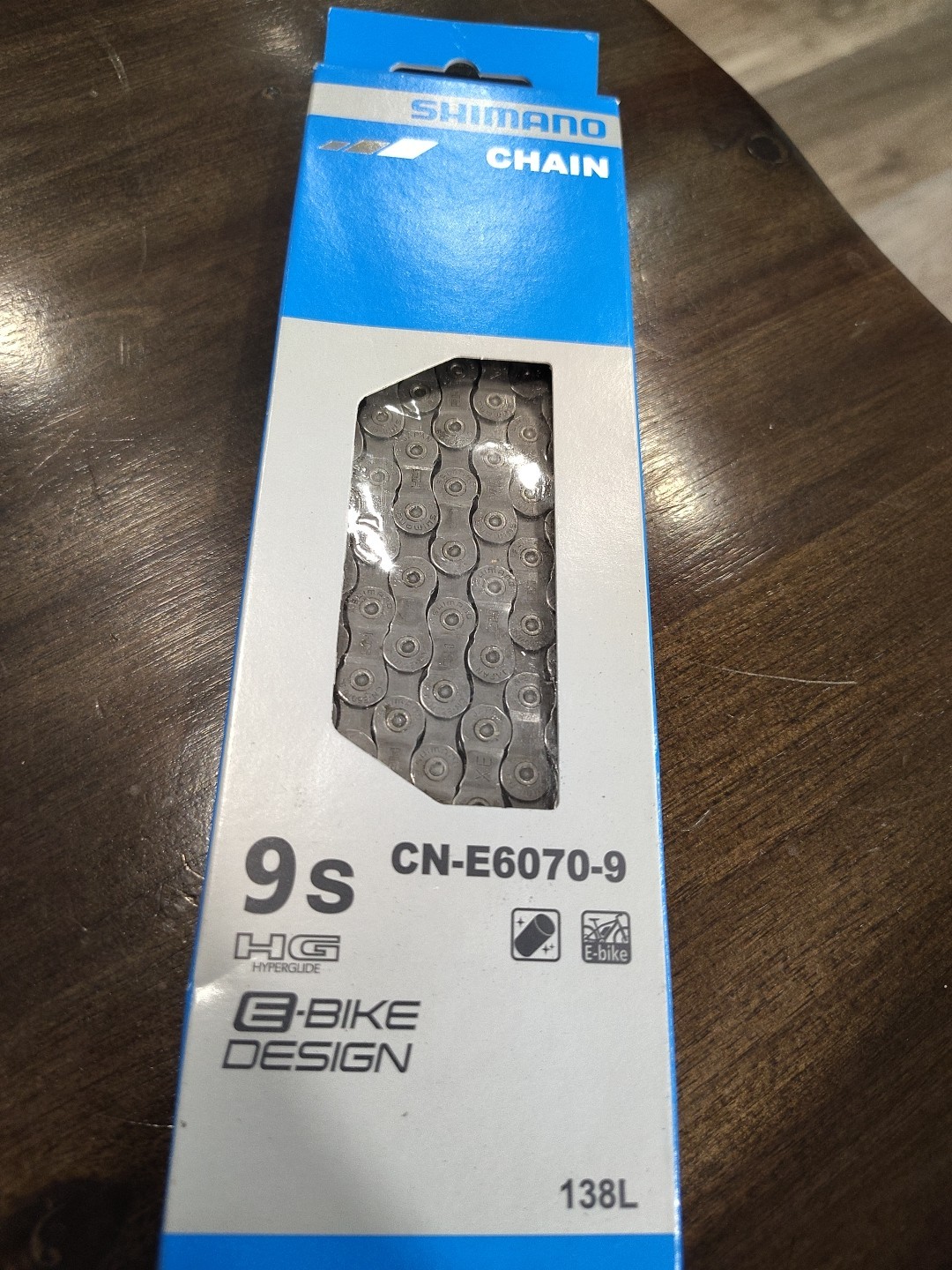 Shimano CN-E6070-9 9-Speed E-Bike Chain 138-Links HG Gray 138L