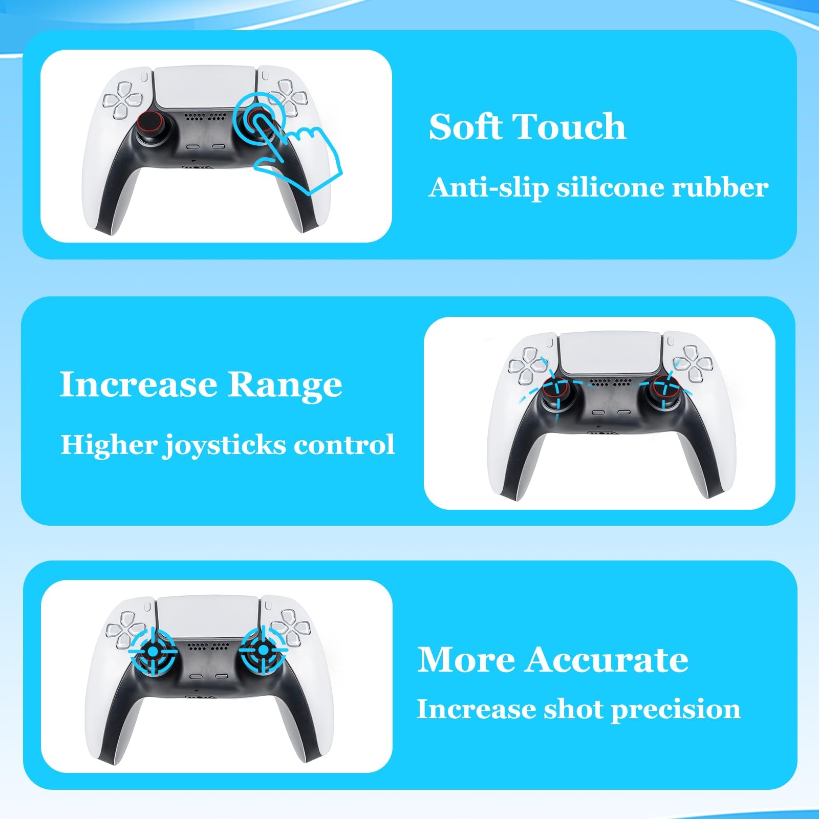 28pcs Thumb Grips Joystick,Controller Accessories,Full Multicolor