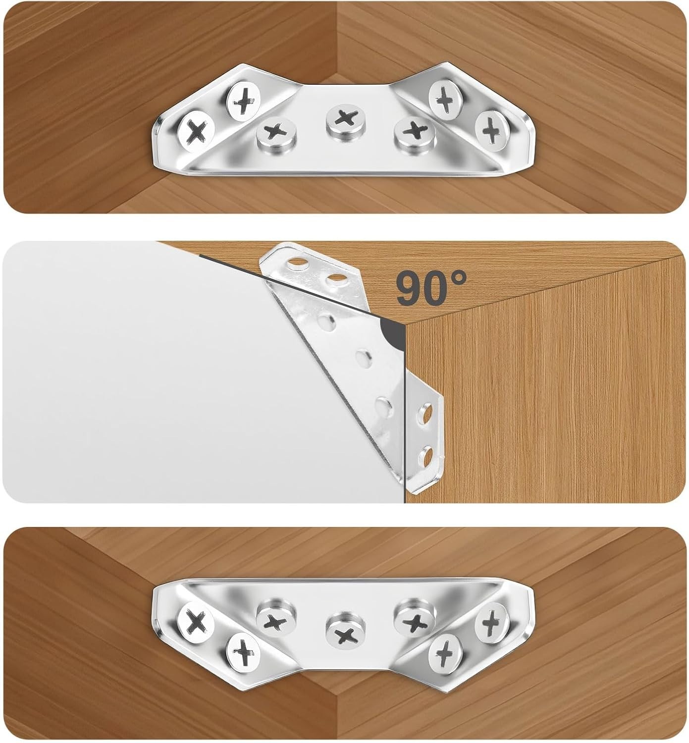 High-Strength 12 Pack Triangular Furniture Connectors - Perfect for DIY Projects