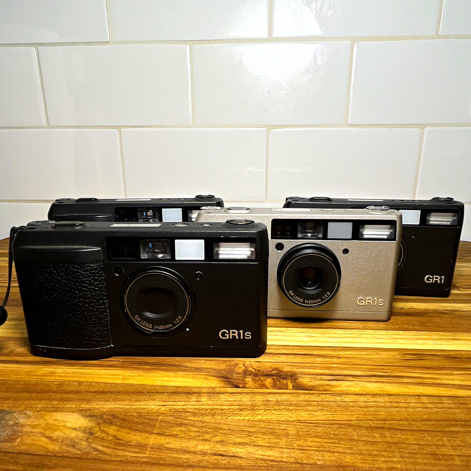 Lot of 4 Ricoh GR1 & GR1s 35mm Point & Shoot Film Cameras - For Parts or Repair