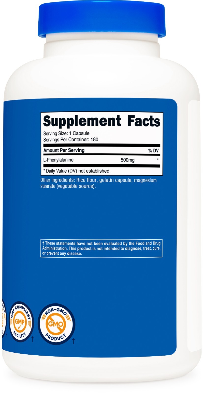 Nutricost L-Phenylalanine 500mg 180 Caps