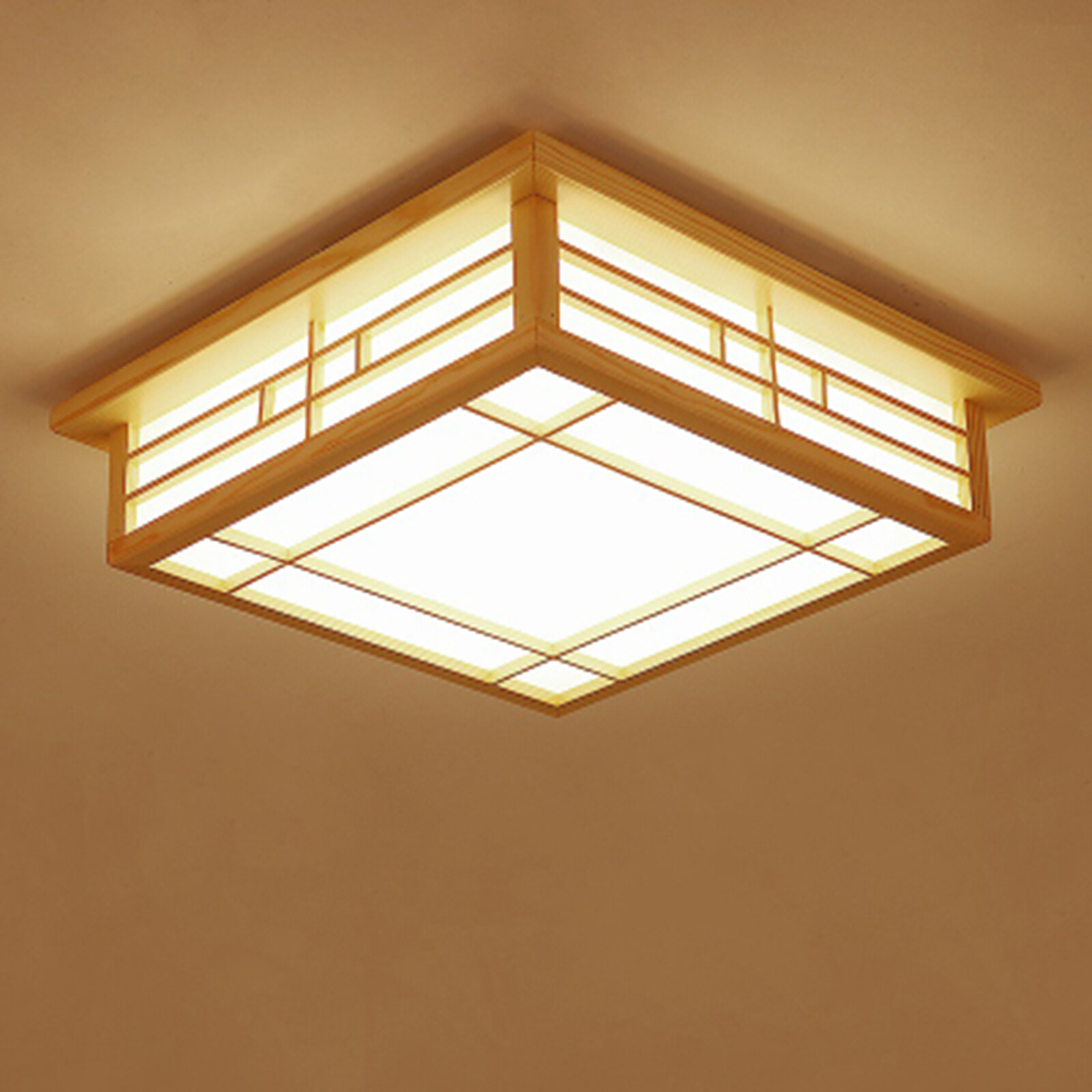 Japanese Style LED Ceiling Mount Lamp Ceiling Light Downlight Square CeilingLamp