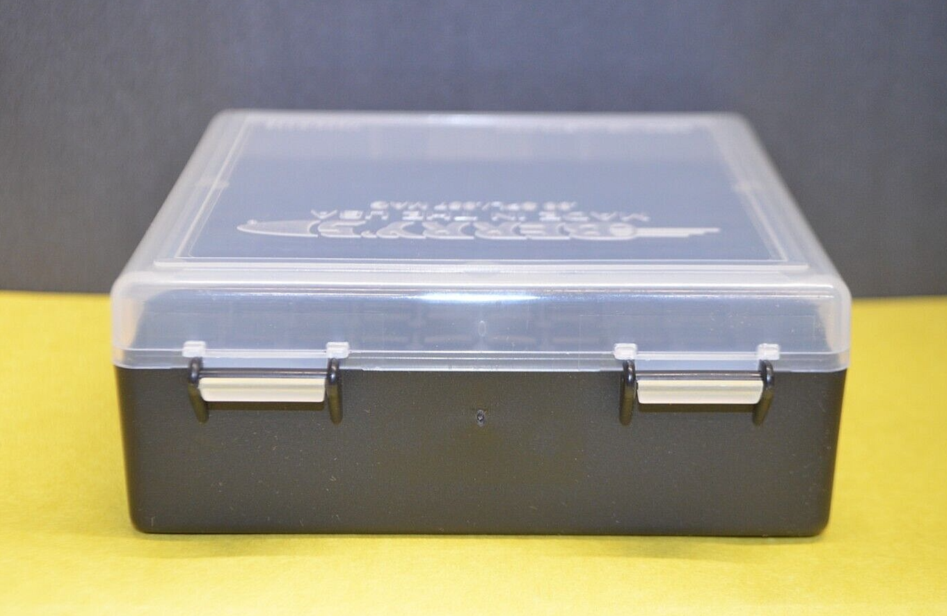 2 x BERRY'S PLASTIC STORAGE AMMO BOX CLEAR COLOR .357/38 ACP 100 rd