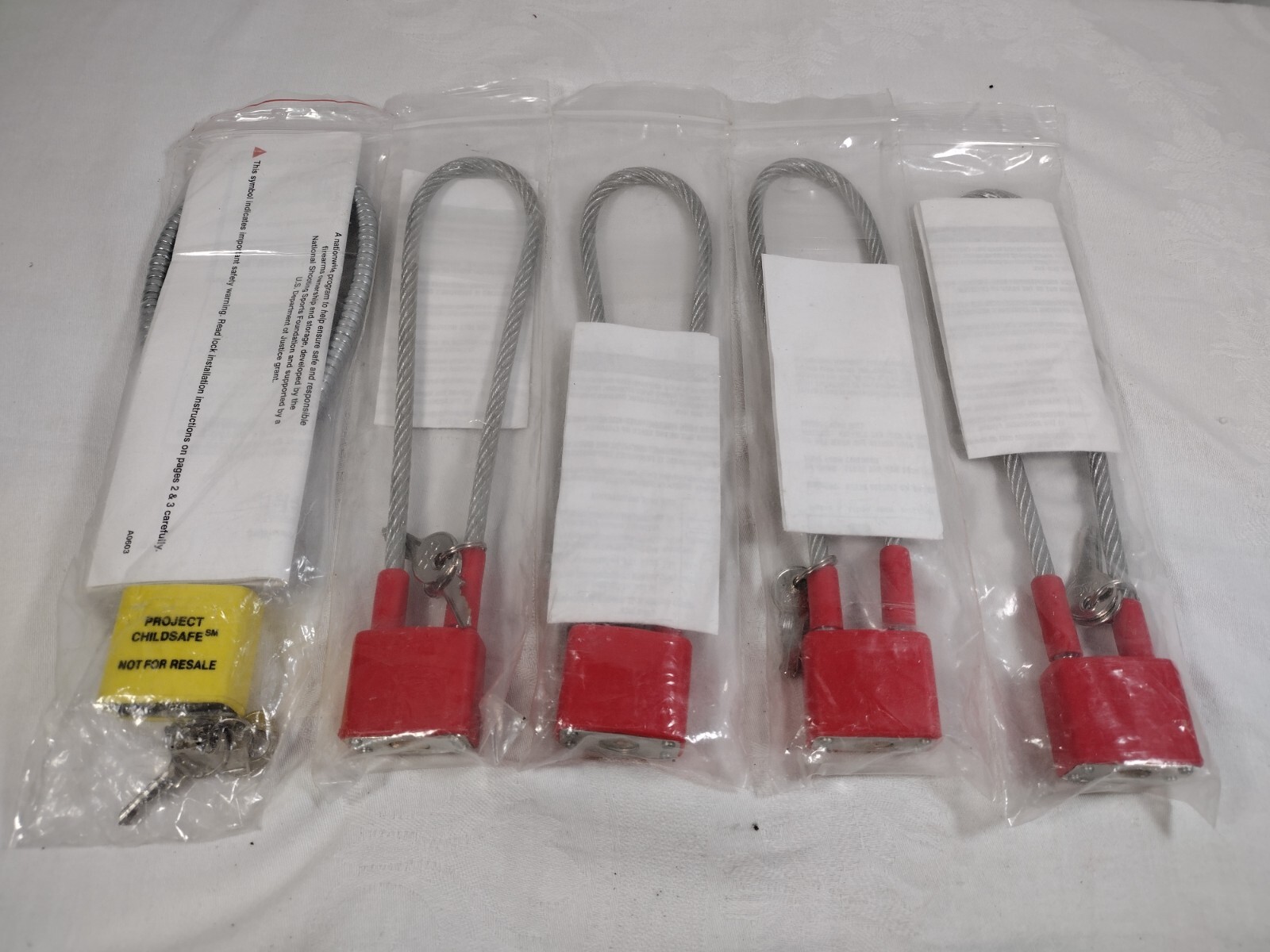 Lot of 5 Cable Gun Locks