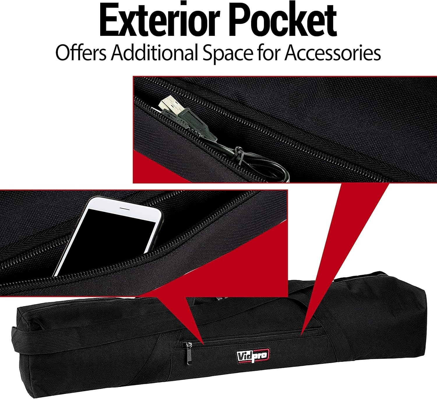 Tripod Case 45 Inch Heavy Duty Nylon Zipper Shoulder Strap Handle