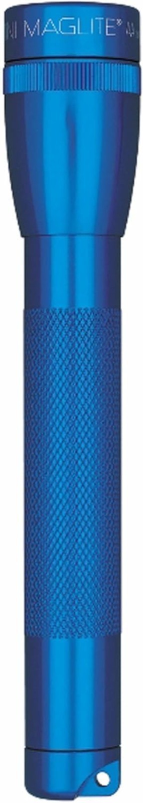 Blue Maglite Mini Flashlight Compact Durable Waterproof Adjustable Beam
