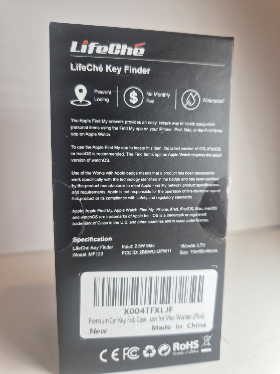 LifeChe Key Finder, Pink, Open Box
