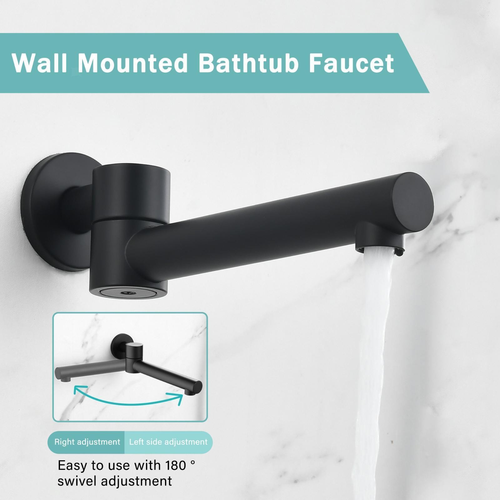 Luxury 3-Function Shower System Set - Solid Brass Control Valve, 10"