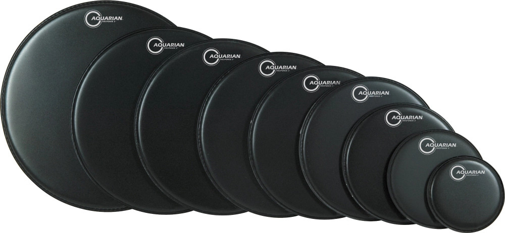 Aquarian Response 2 Drumhead (Black) 14 in.