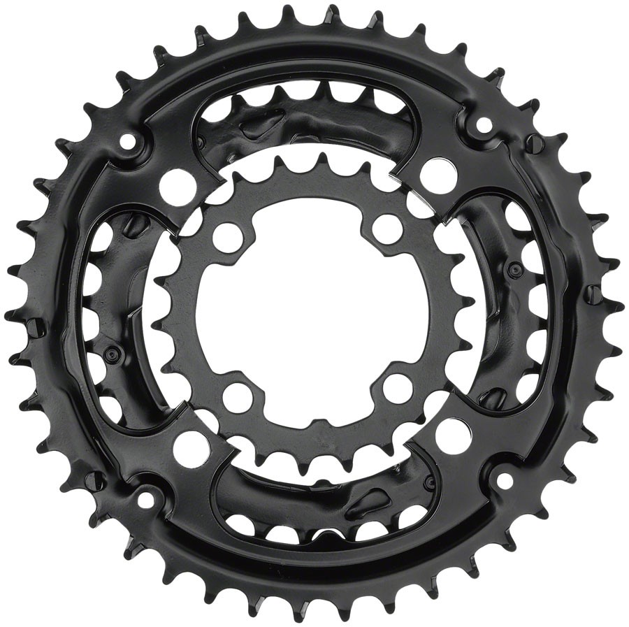 Samox 304ASS Chainring Set - 44/32/22t, 104/64 BCD, Aluminum Outer Ring, Steel