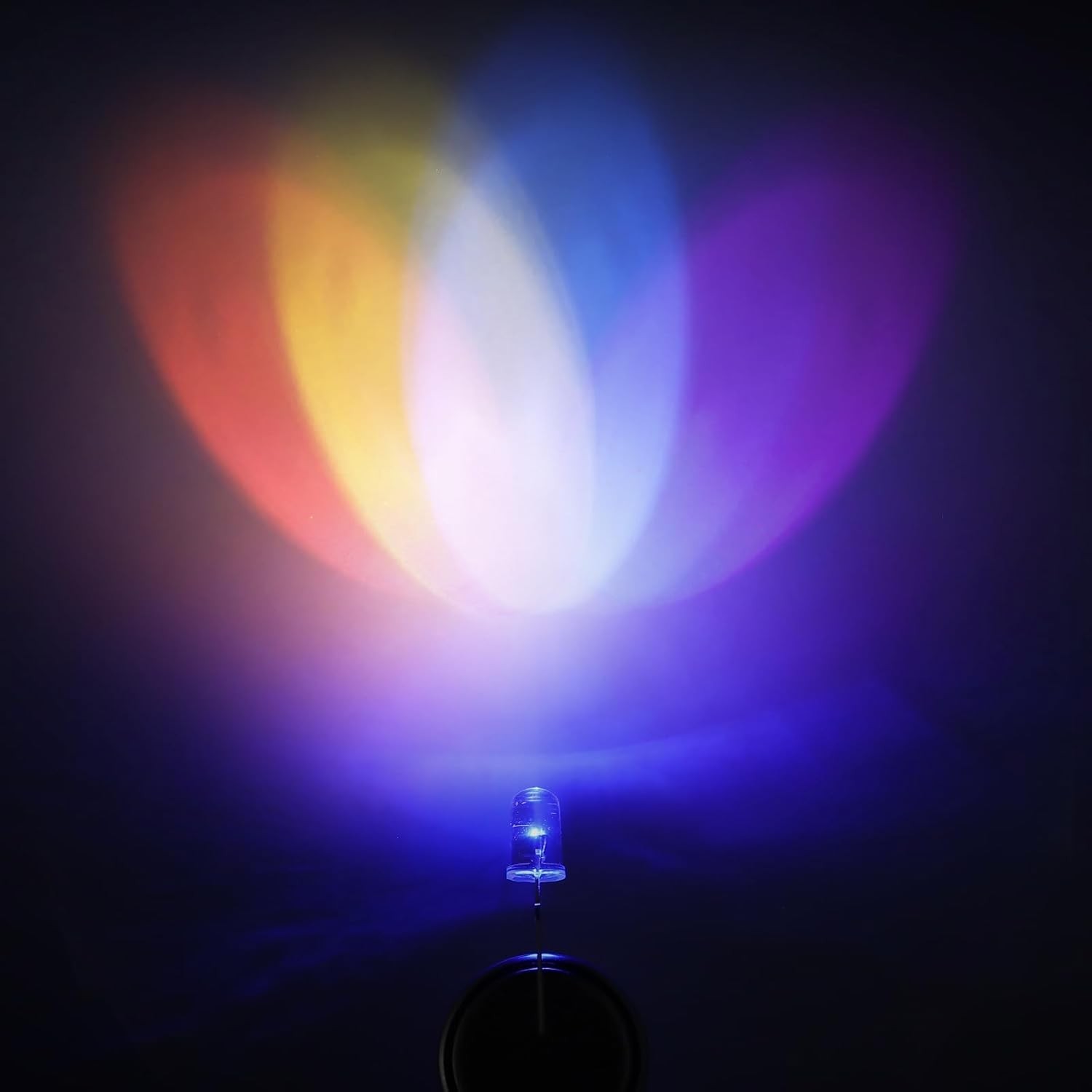 EBOOT 100 Pieces Clear LED Light Emitting Diodes Rgb Multicolor Slow Blinking