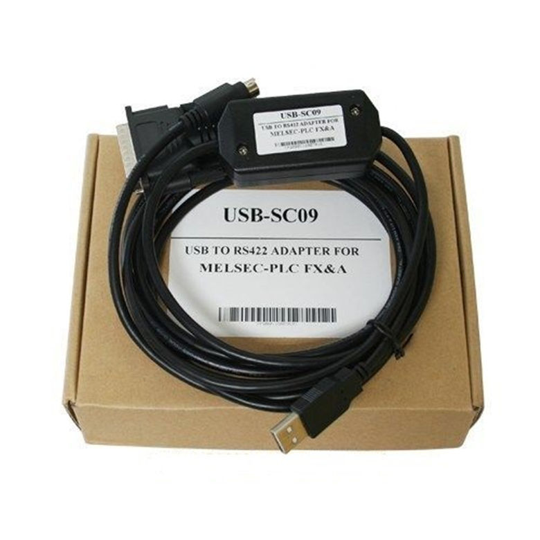 USB-SC09 Programming Cable USB to RS422 Adapter for Mitsubishi Melsec FX&A PLC