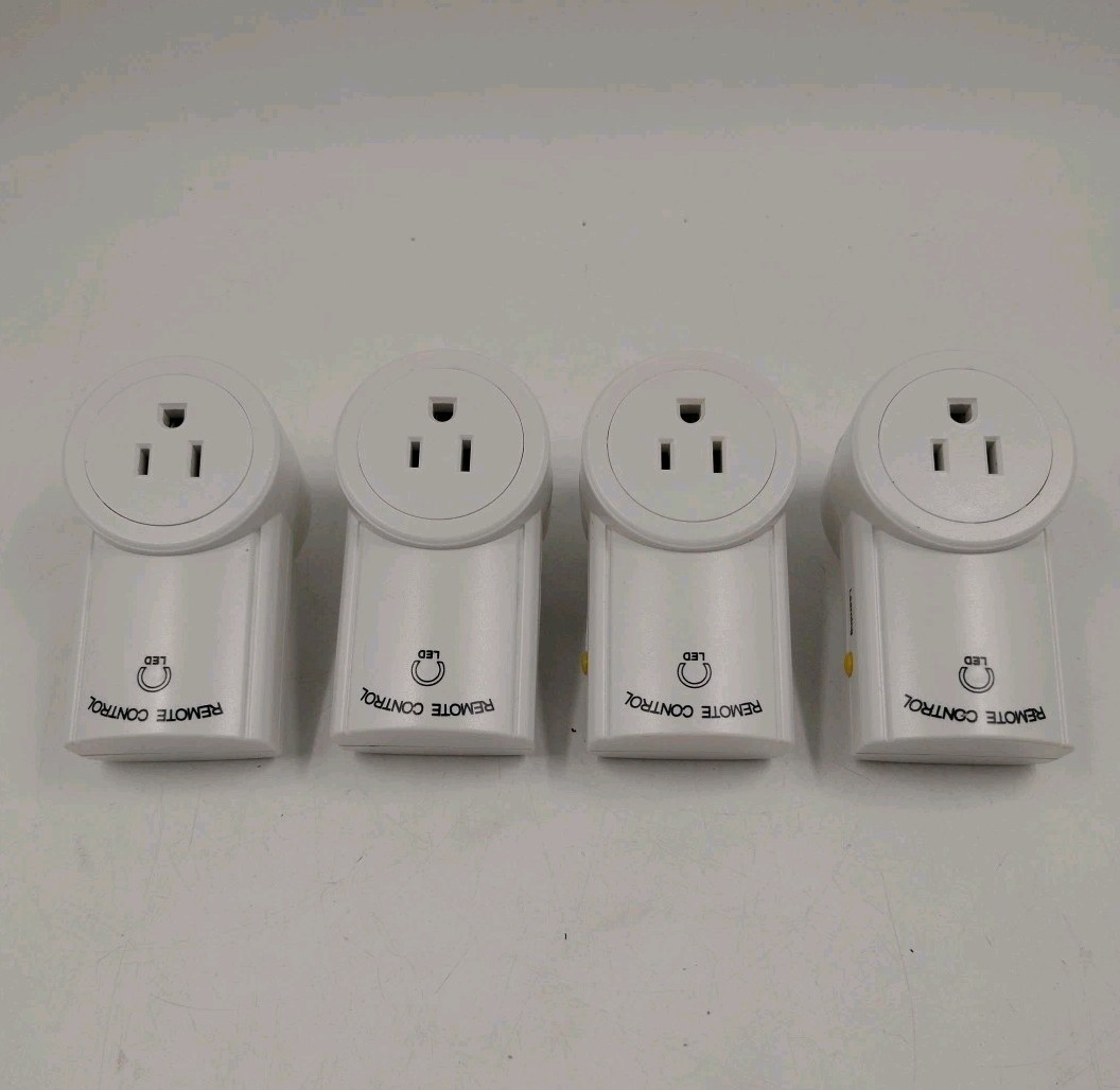 Lot Of 4 - ETEKCITY Zap Remote Outlet Switch 10-BH9938U 120V 60Hz (No Remote!)