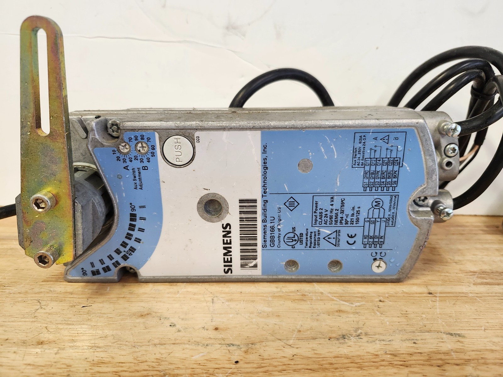 Siemens GMA166.1U 24V Modulating Actuator 62 lb-in GMA166.1U