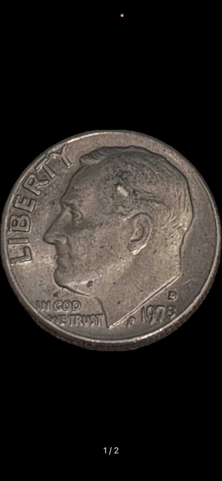 1978 D dime 1978 error coin DDOon in god we trust and United States of America