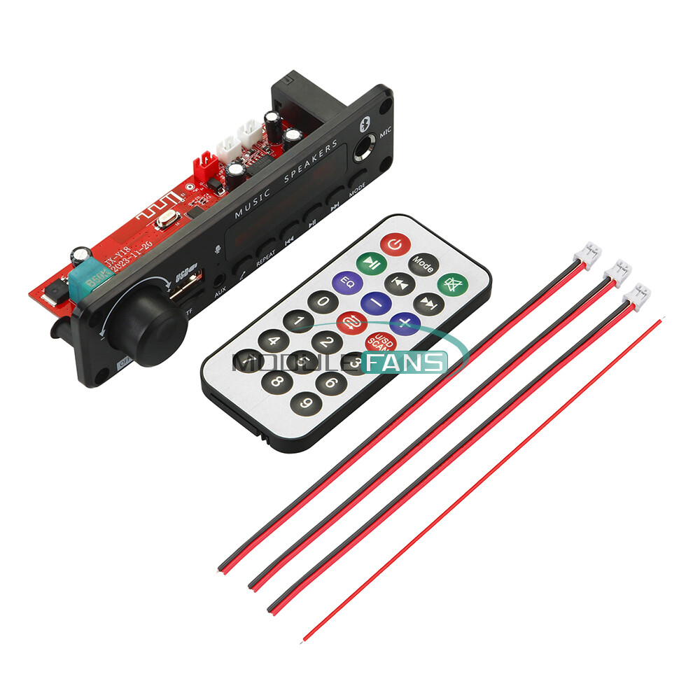 50W Amplifier Bluetooth 5.0 MP3 Player Decoder Board 6-18V FM Speaker Module