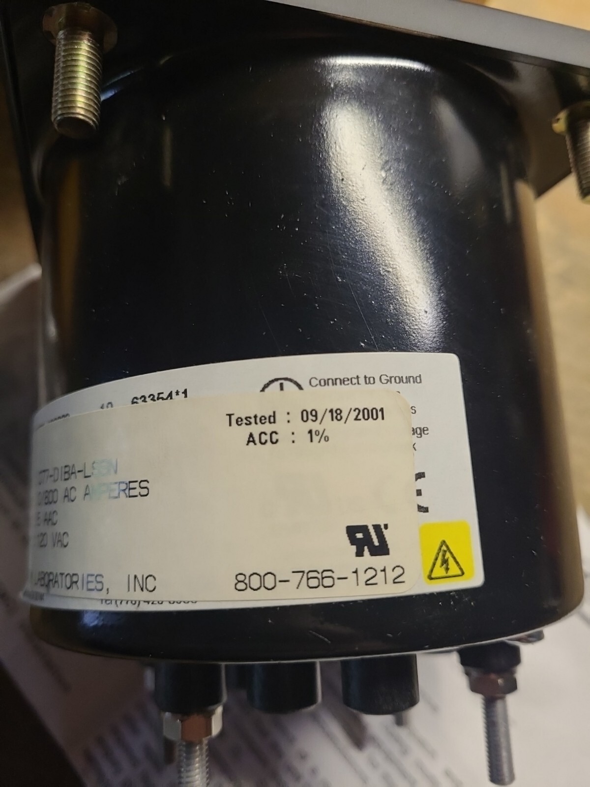 Crompton 077-DIBA-LSSN...800 AMP A.C. PANEL METER..120VAC..USED..TESTED...