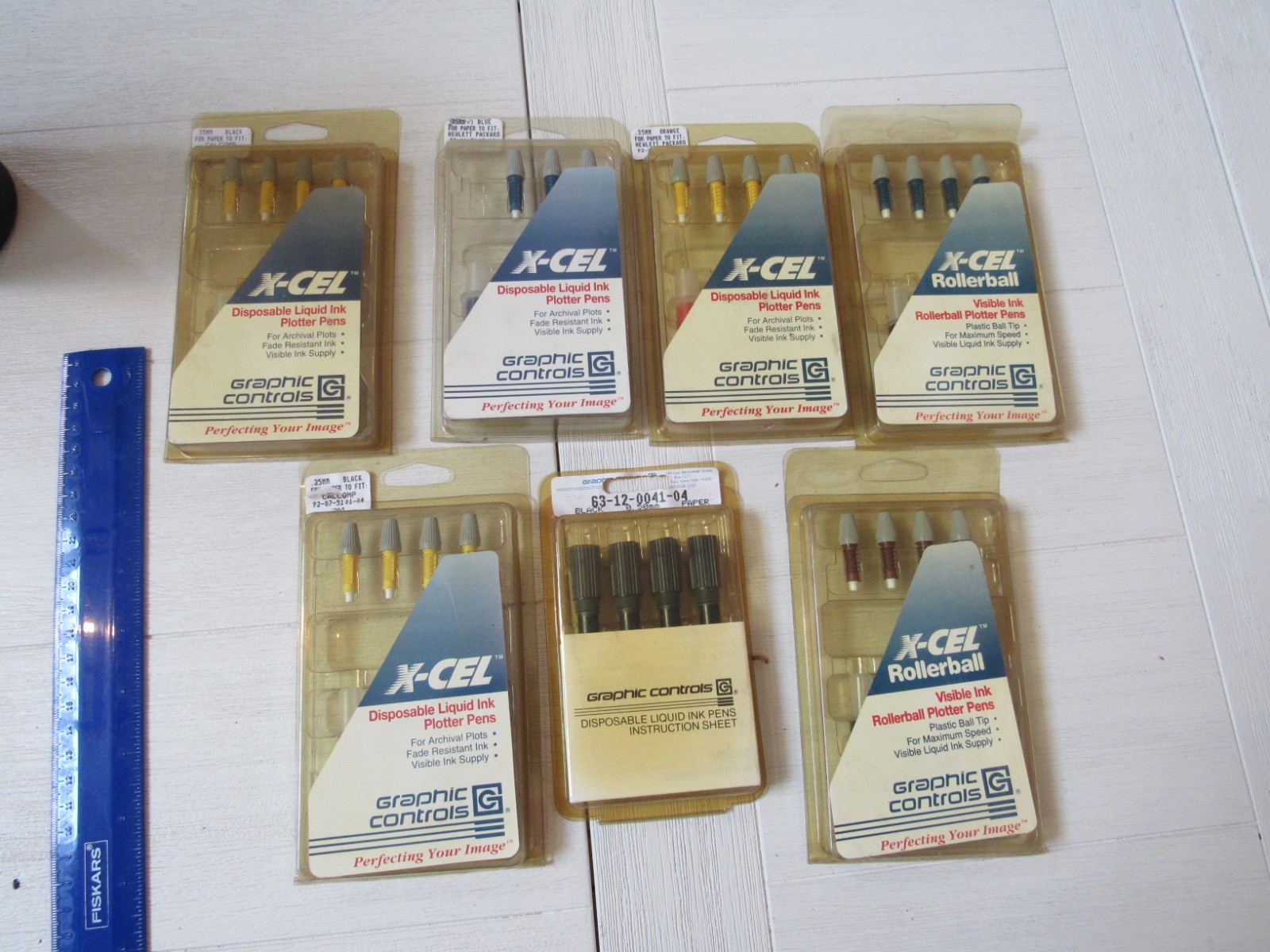 X-Cel Disposable Liquid Ink Plotter Pens Lot