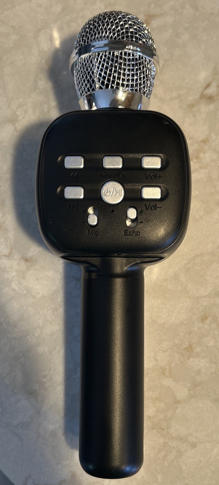 KARAOKE IJOY BLACK/SILVER GROOVE MIC-USED READ FAST SHIPPING #IJKM2519 CLEAN