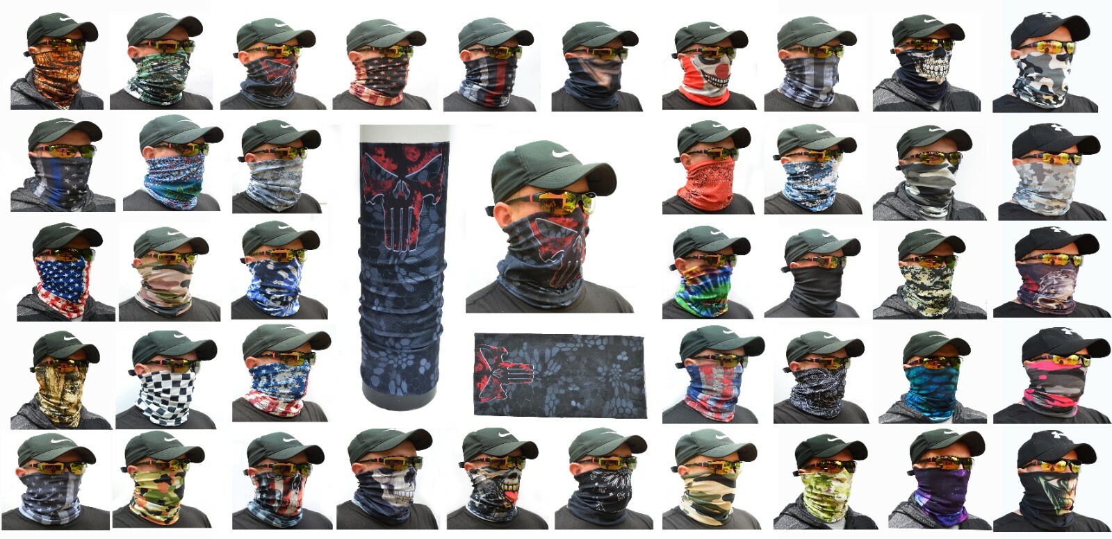 Gaiter Face Mask Shield Mask Sleeve Balaclava Face Ski Bandana- 5 PACK