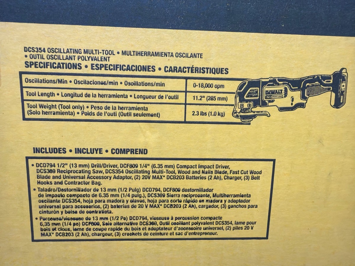 DEWALT DCK486D2 cordless 20v tool set (R7A015605)