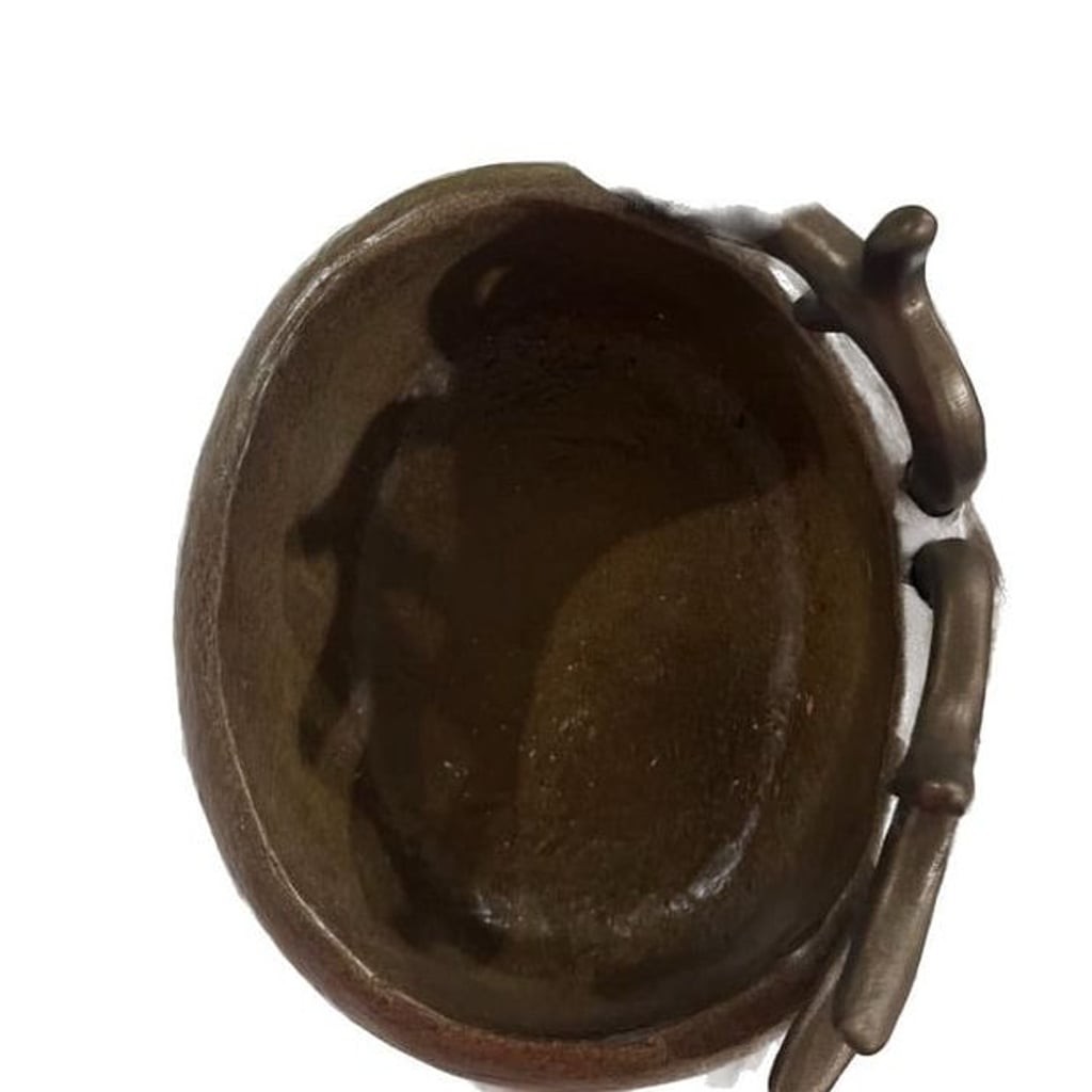 Vintage Iron Deer Head Bowl or Planter