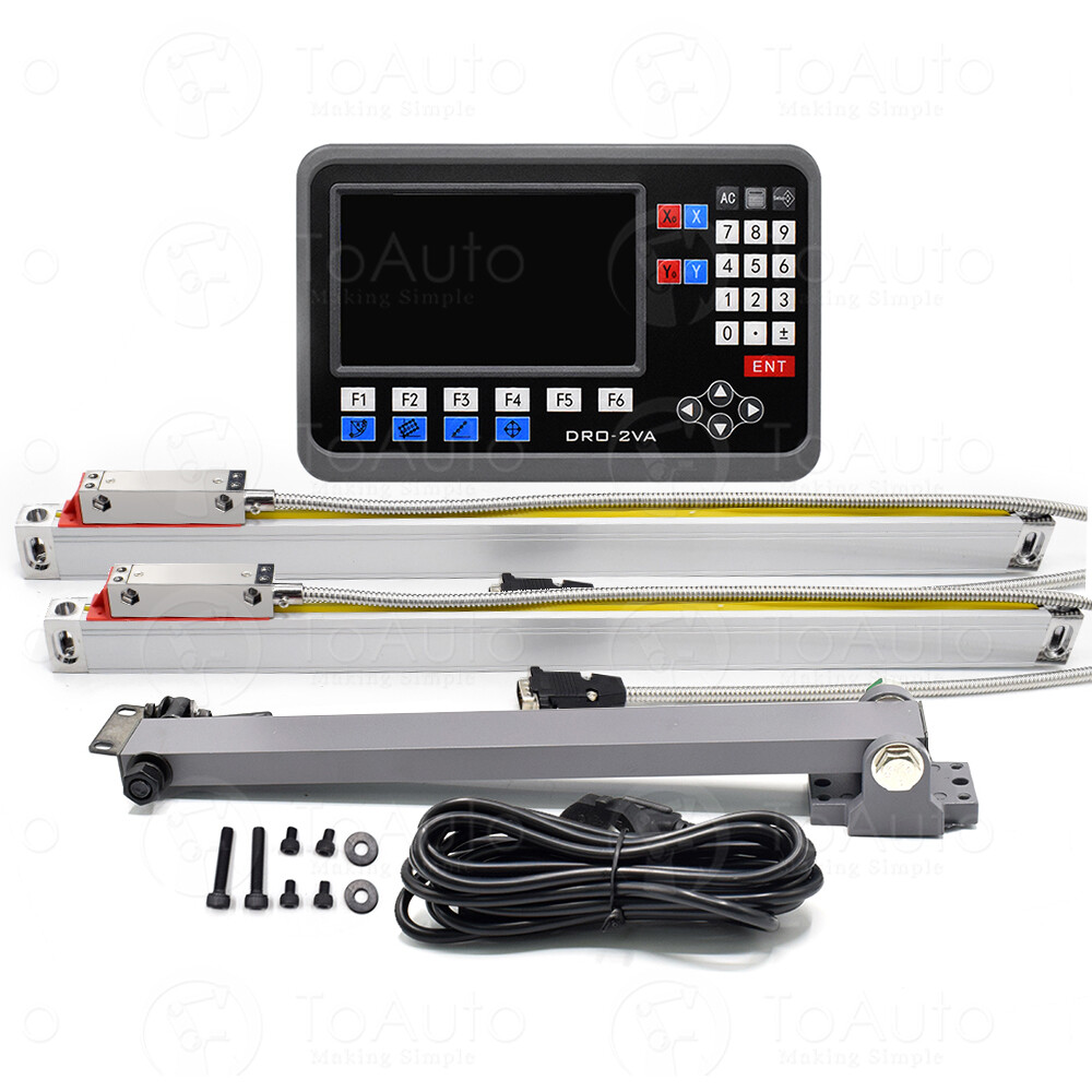 2Axis LCD DRO with 2pc Linear Scale 8" 38"(200+950mm)Digital Readout for Milling