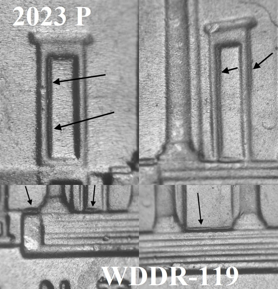 2023 P WDDR-119 New Listing BU Doubled Die Jefferson Nickel DDR Variety