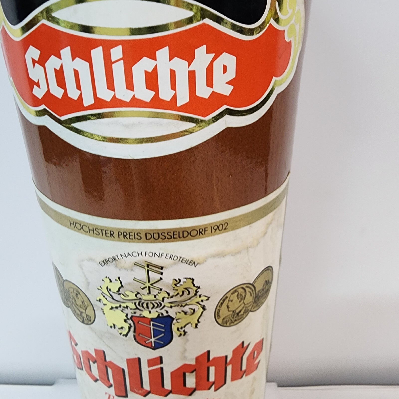 Antique Empty Ceramic Schlichte 4/5 Quart Gin Bottle 80 Proof-Product of Germany