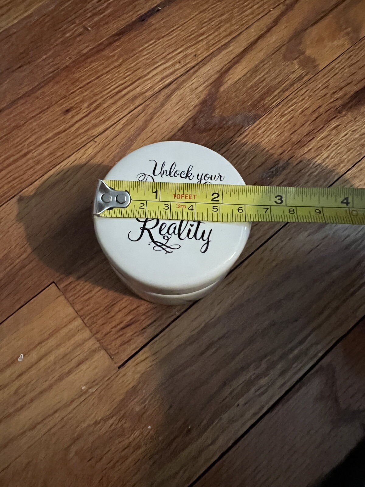 Round Trinket Box With Inspirational Expression ￼ Ceramic￼ 2.5” X 2”