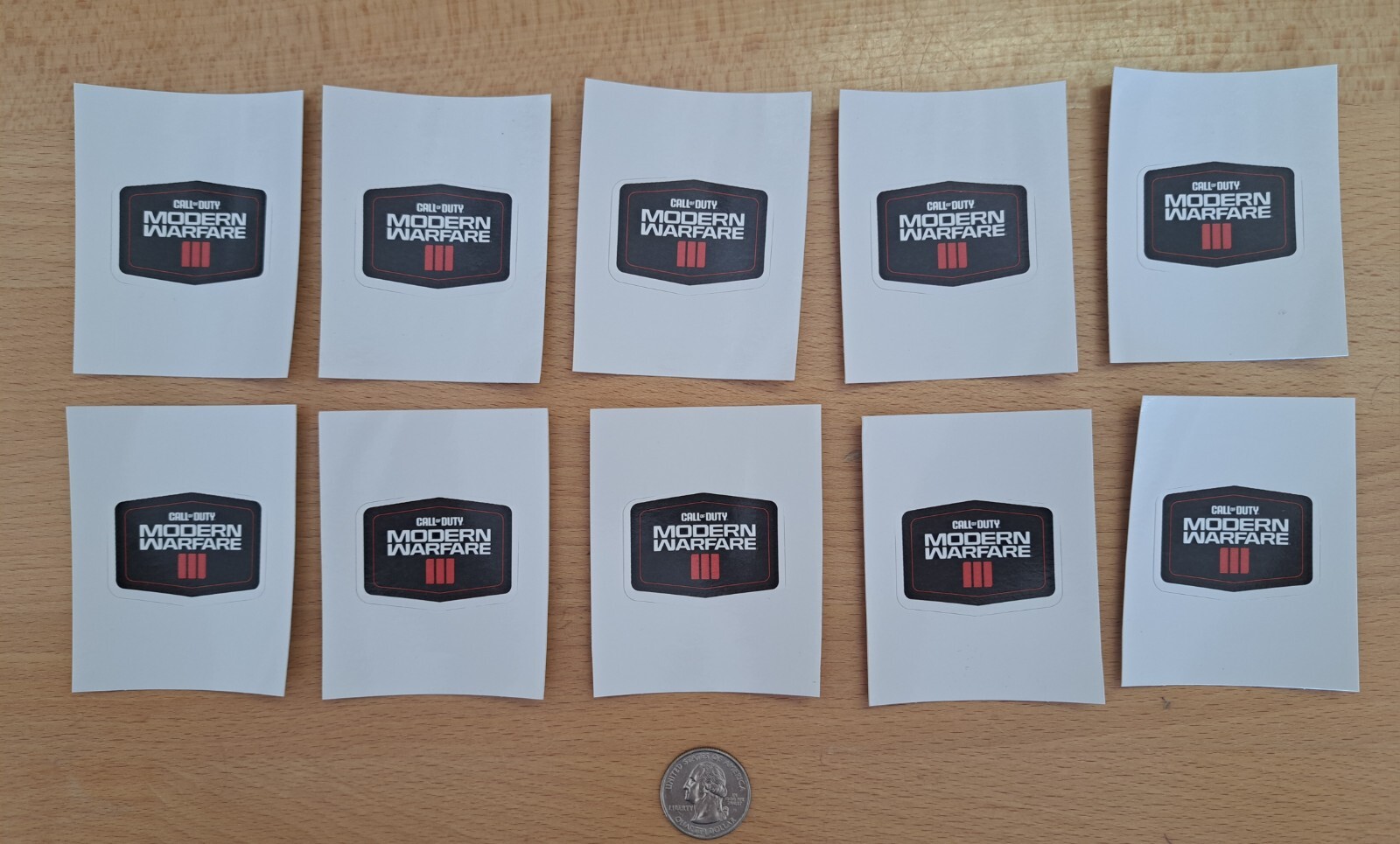 Call Of Duty Modern Warfare 10 Stickers Lot issued by Little Caesars