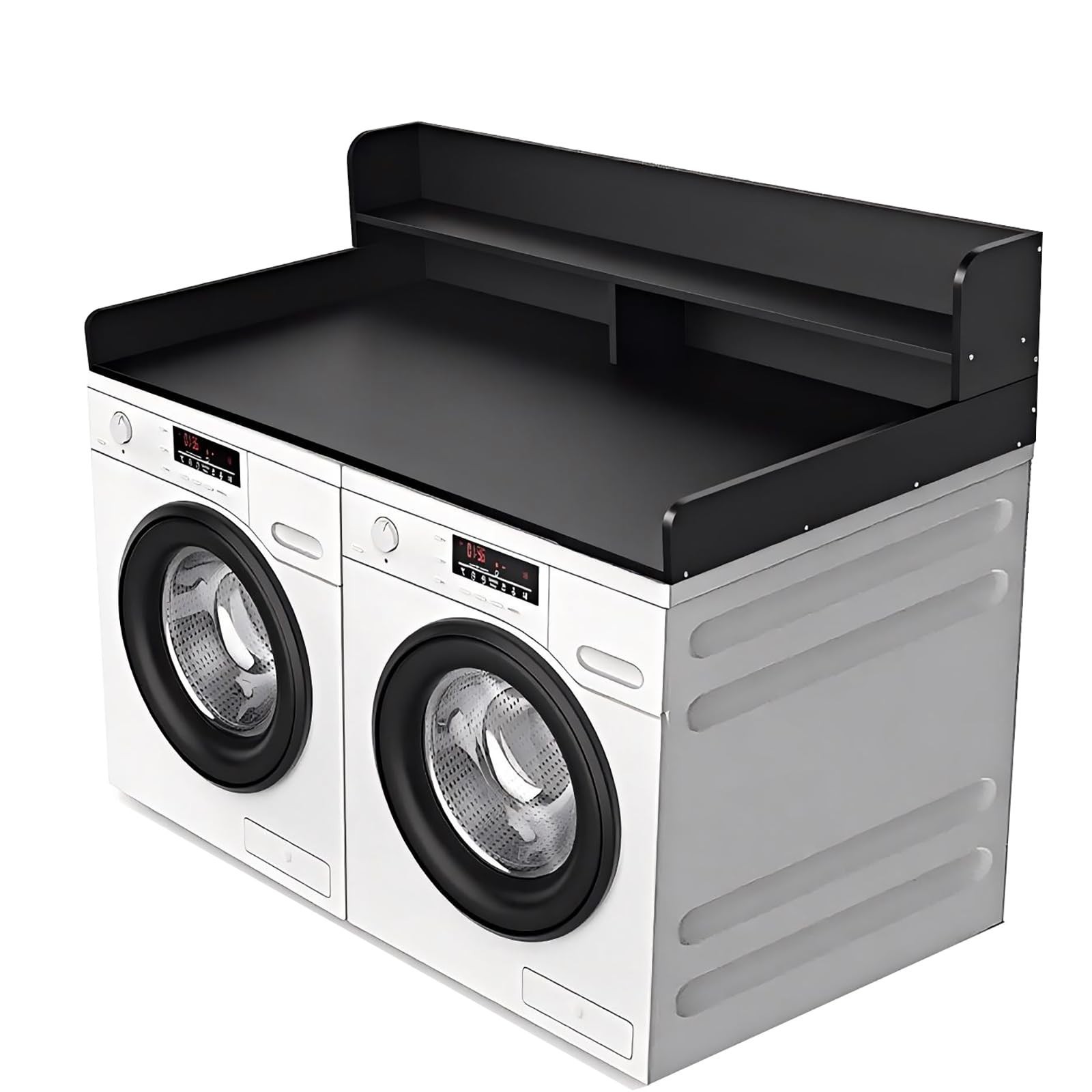 2-Tier Washer and Dryer Countertop, Wooden Washer Dryer Countertop, 27.5" Dep...