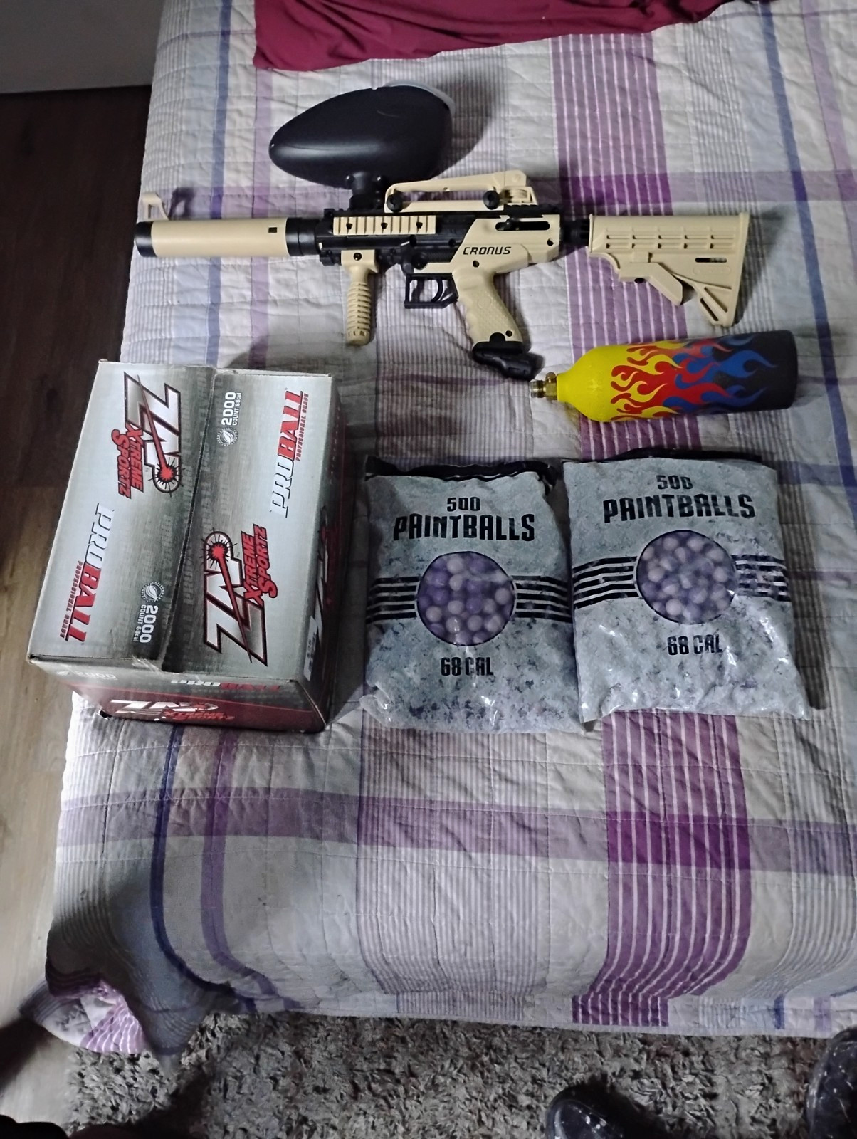Tippmann Cronus Paintball Marker Package w/ Hopper, Tank & Paintballs