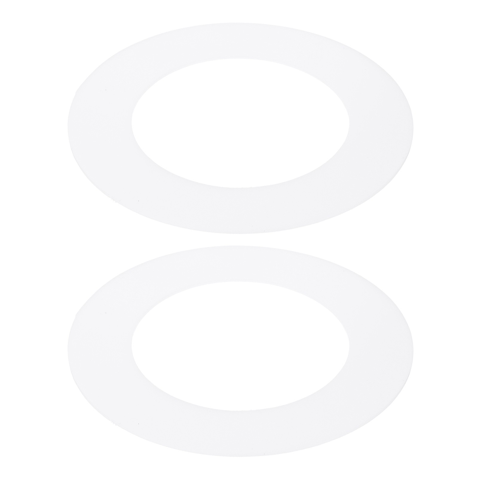 2Pcs 2.8" ID 4.5" OD Plastic Trim Ring Translucent Matte White Goof Rings