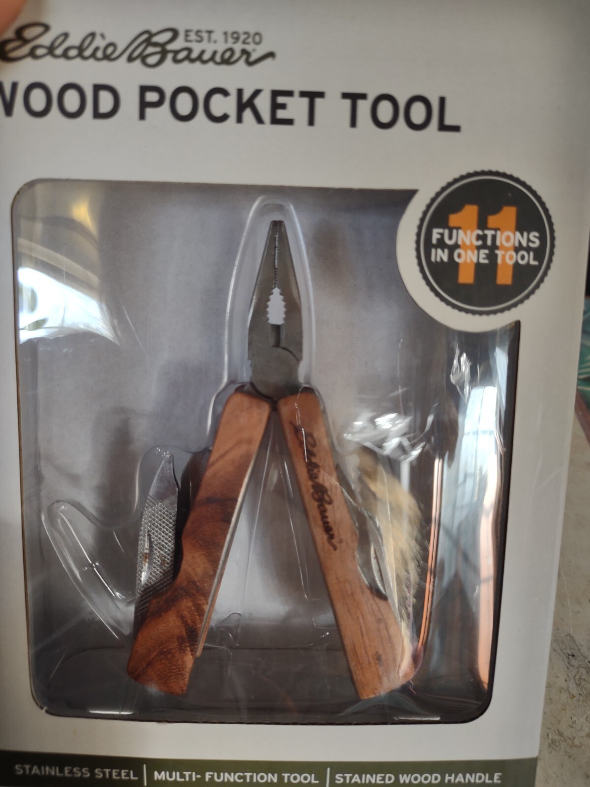 Eddie Bauer wood pocket multi 11 function tool