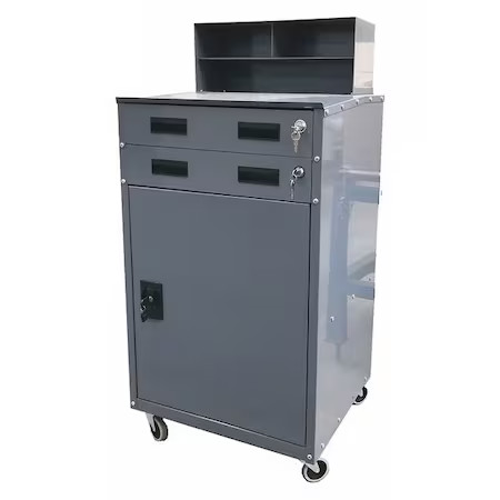 Zoro Select 453J52 Mobile Shop Desk, 23" W X 51" H X 20" D,  453J52