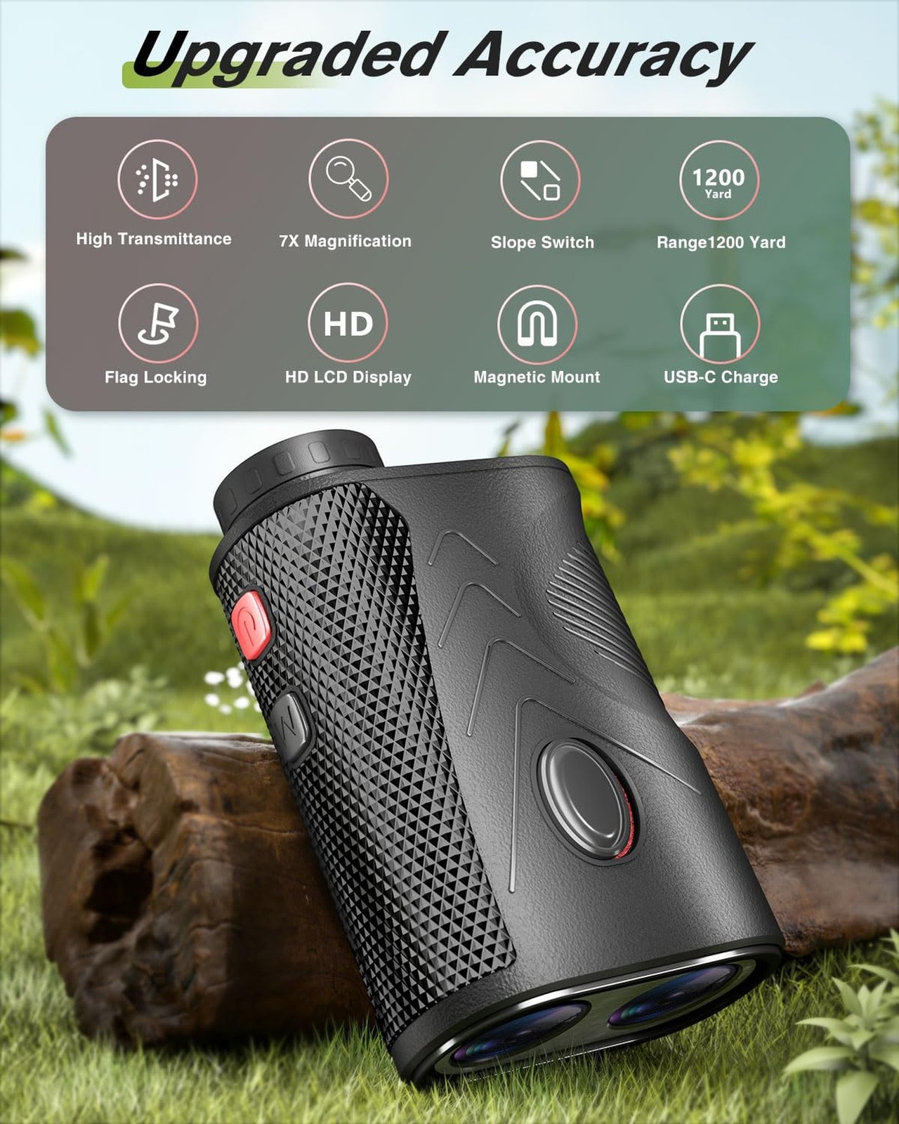 1200 Yards Range Finder Golf, 5X Magnification Golf Rangefinder with Slope, L...