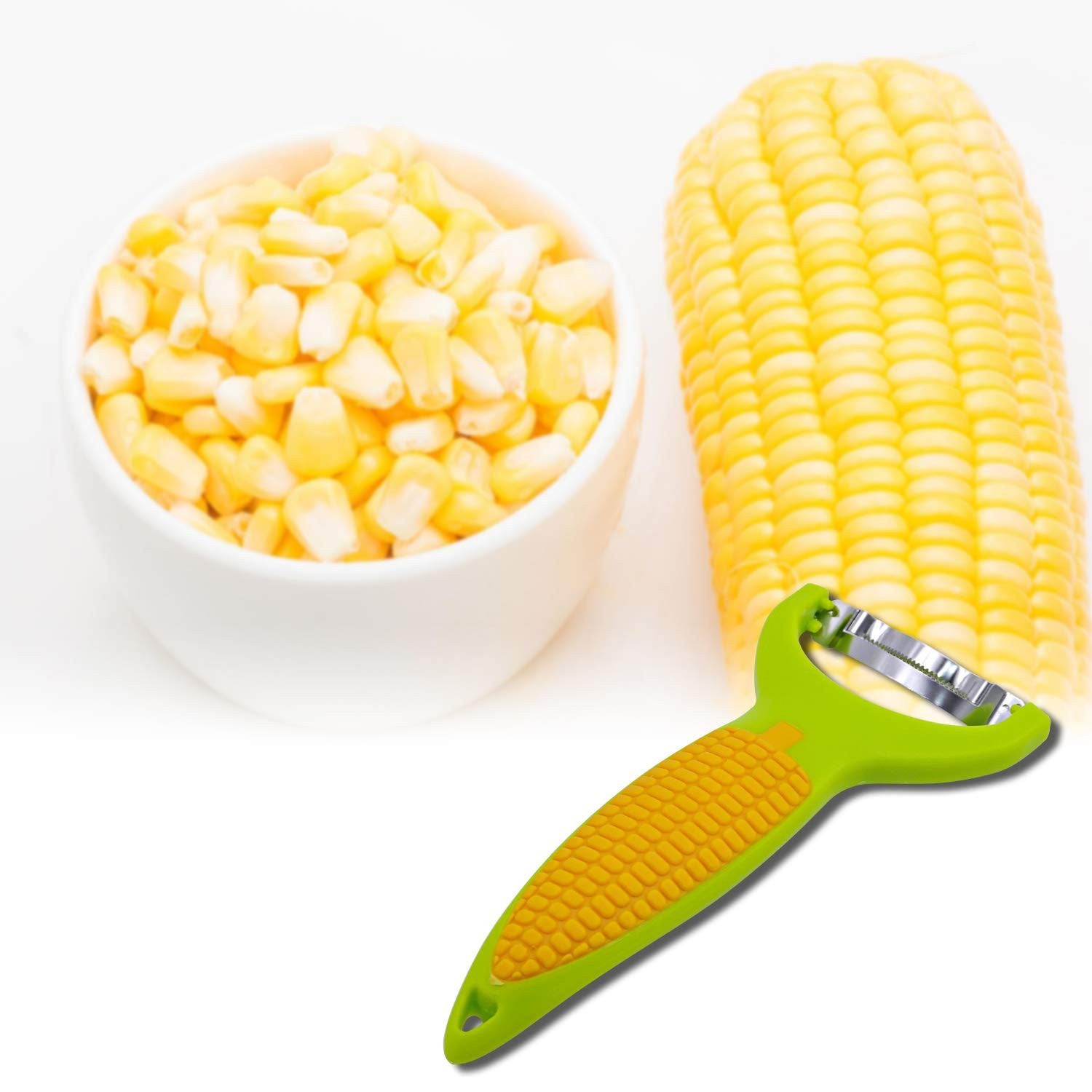 Corn Zipper 6" - Lovely Shape Ergonomic Kitchen Tool Corn Planer Cutter Cob P...