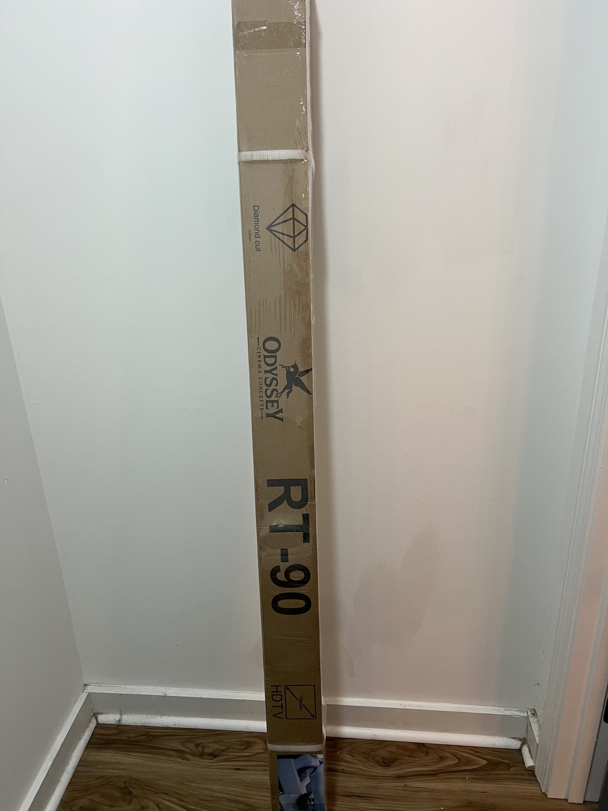 Odyssey Cinema Concepts RT-90 3D HD Projector Screen 72 Inch HDTV Diamond Cut Ne