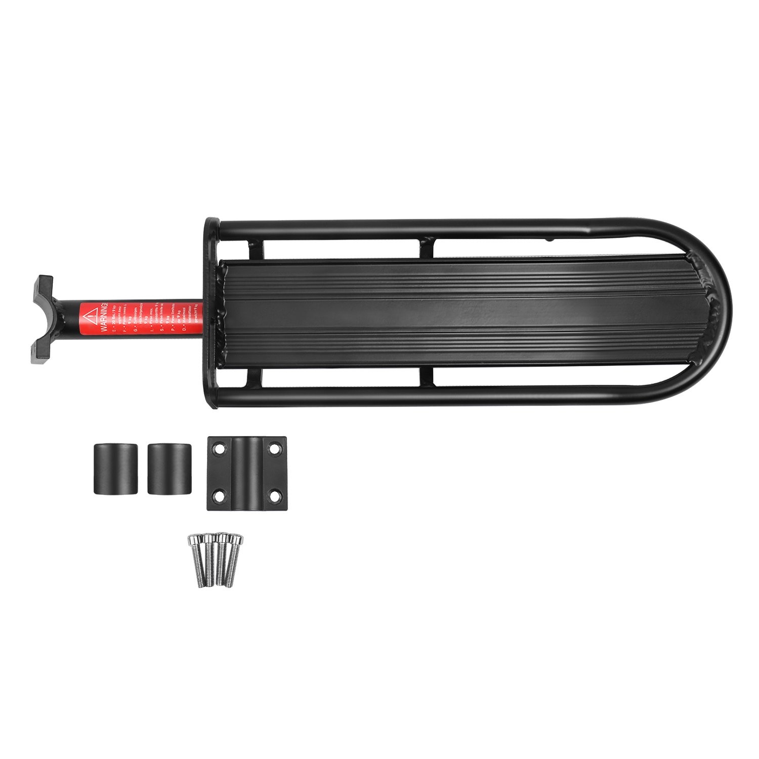 Adjustable Bicycle Carrier Rack, 20lb Capacity, Black - Back Bike Cargo Rack,...