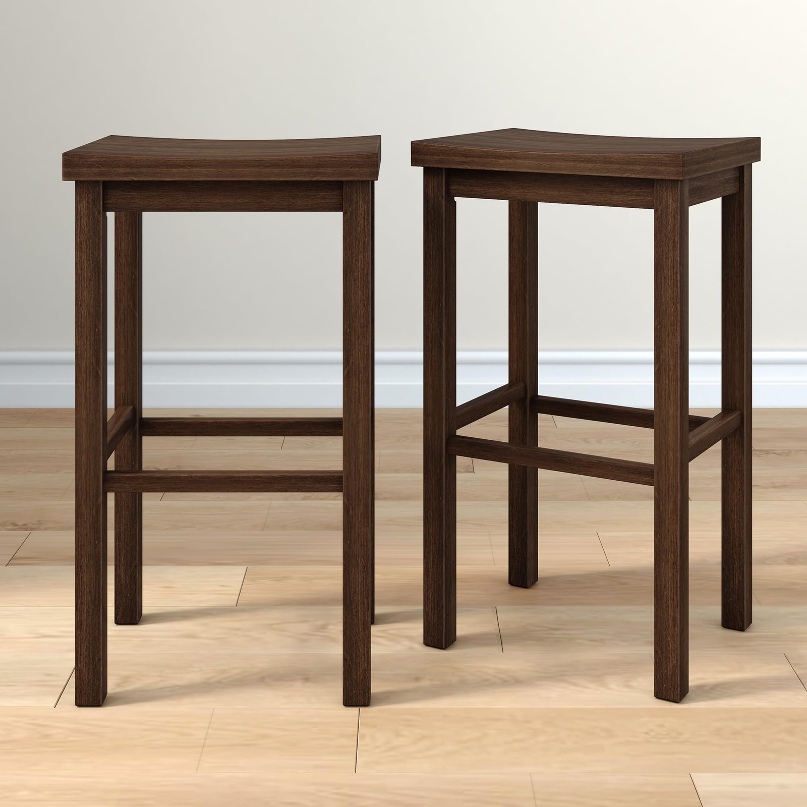 Smith Bar Stool Set of 2, Walnut