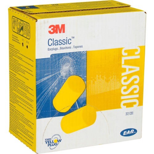 200- 3M E-A-R Classic Uncorded Disposable Foam Shooting Sleep Ear Plugs NRR 29db