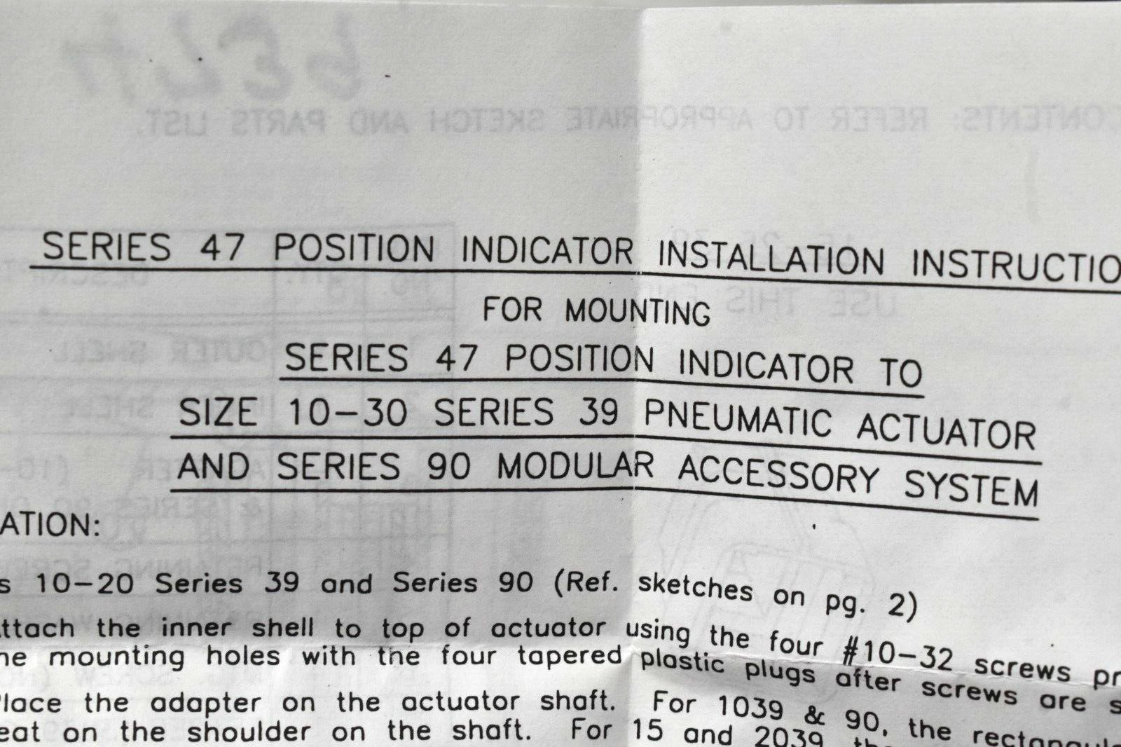 Worcester Controls Series 47 Open/Closed Position Indicator