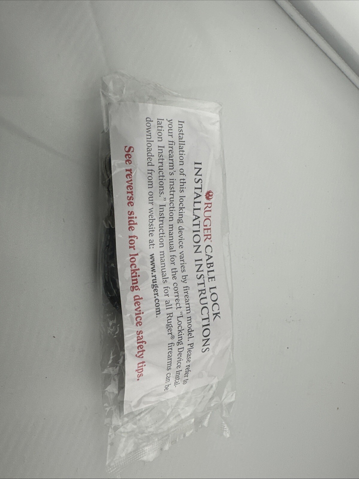 Gun Lock Ruger Firearm Gun Safety Cable Lock Brand New