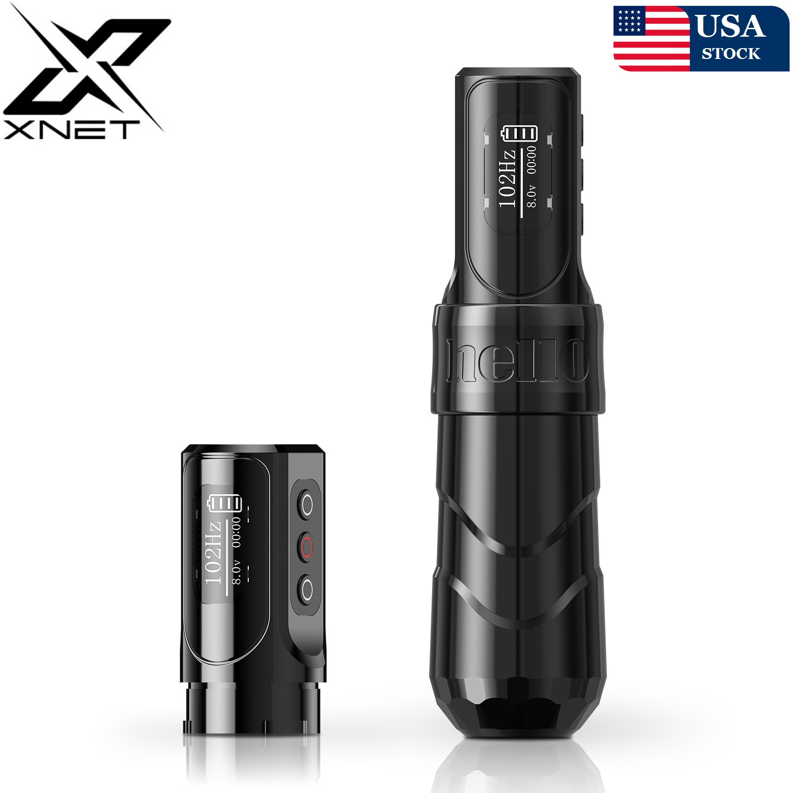XNET 2400mAh 4mm Stroke Coreless Motor Professional Rotary Tattoo Gun Wireless