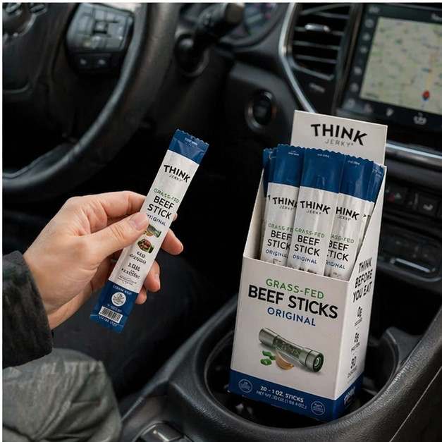 2PACK Think Jerky, Original Grass-Fed Beef Sticks 1.0 Ounce Sticks, Pack of 20