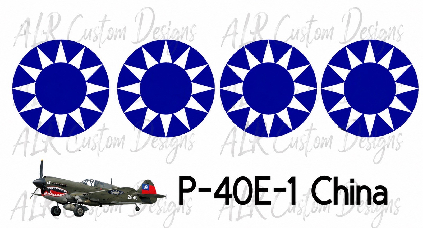 P-40E-1 China Sticker Set (Reproduction)