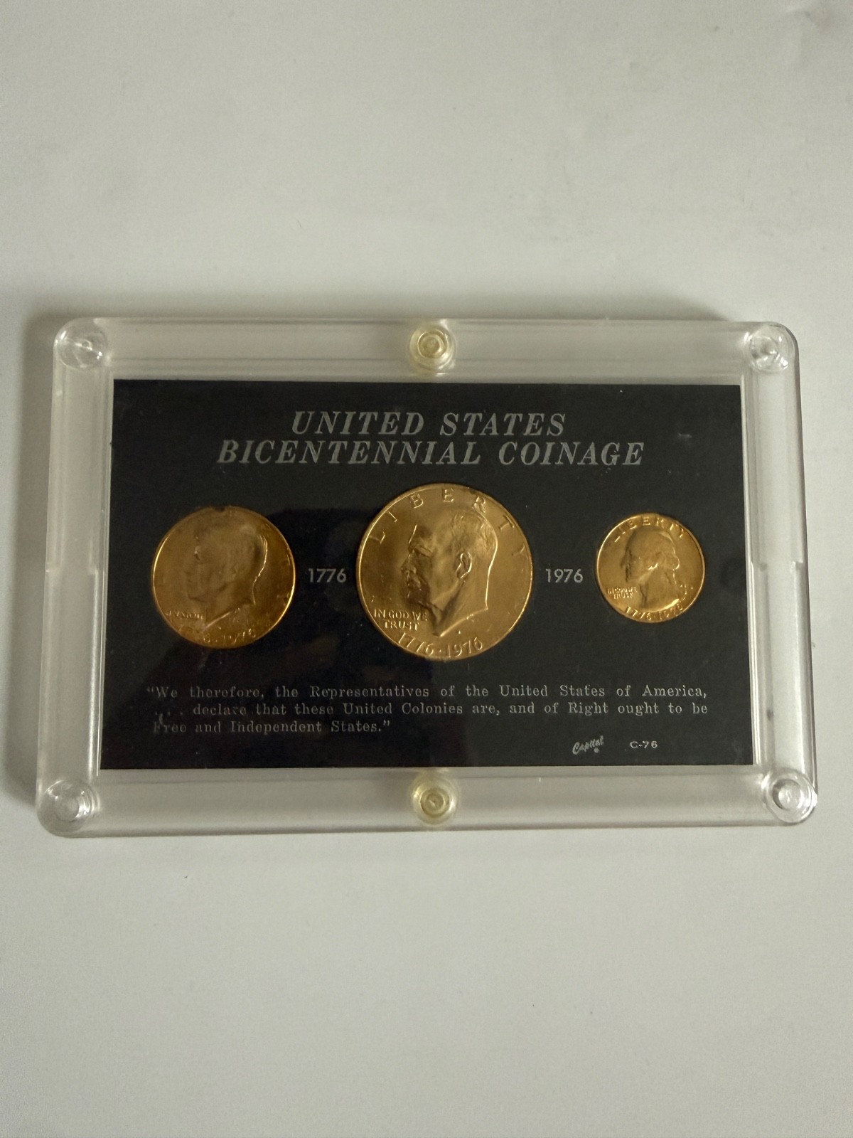 1776-1976 United States Bicentennial Coinage 3 Coin Set 1976