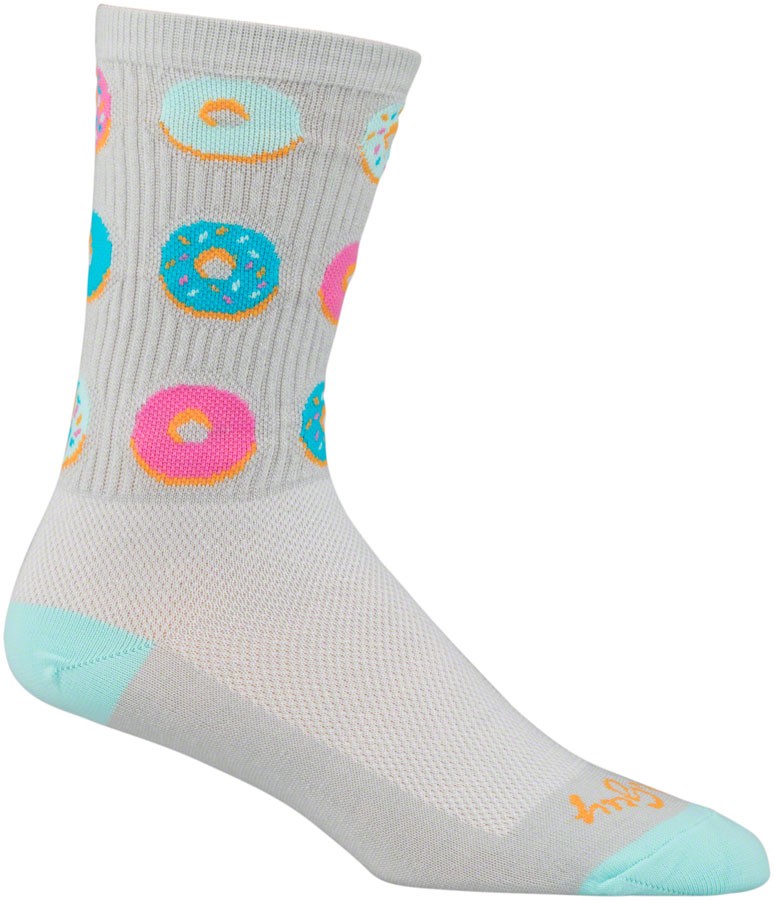 SockGuy Crew Glazed Socks - 5", Gray, Small/Medium