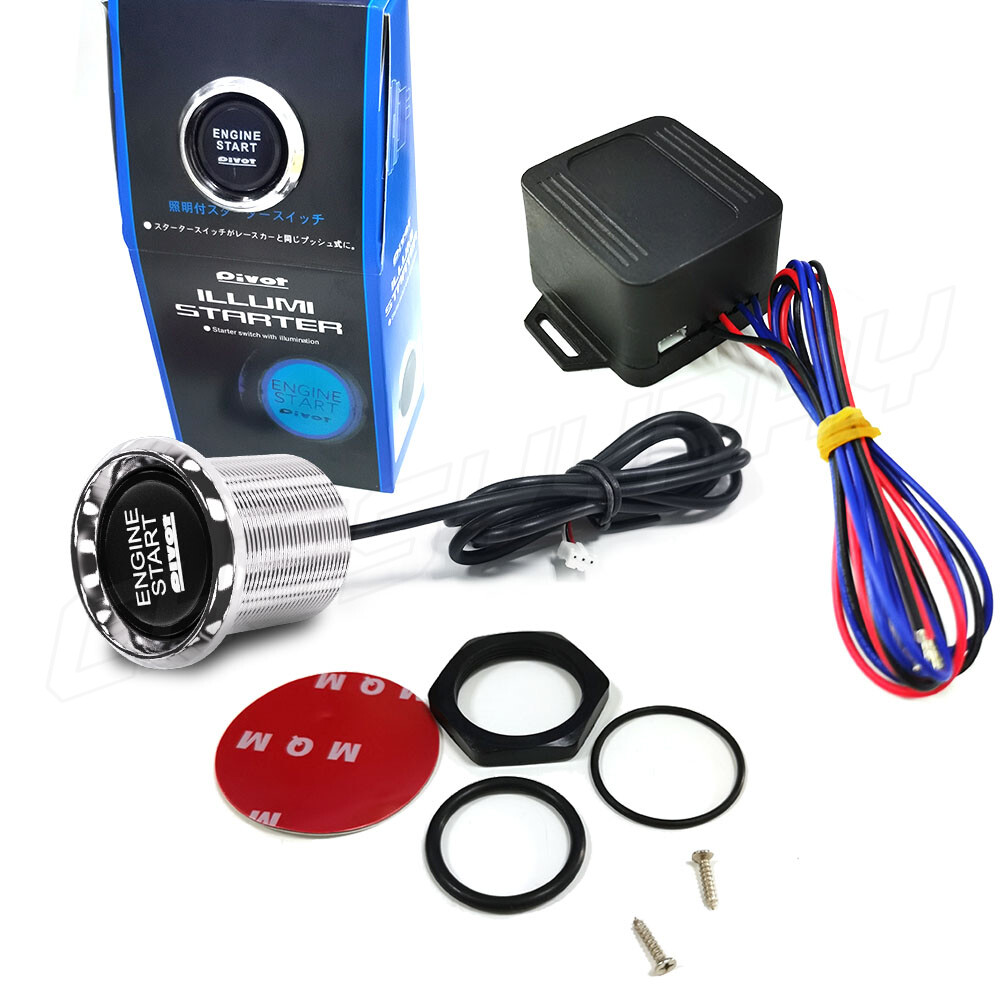Universal 12V Start Engine Button Light Switch Push Start Ignition Switch